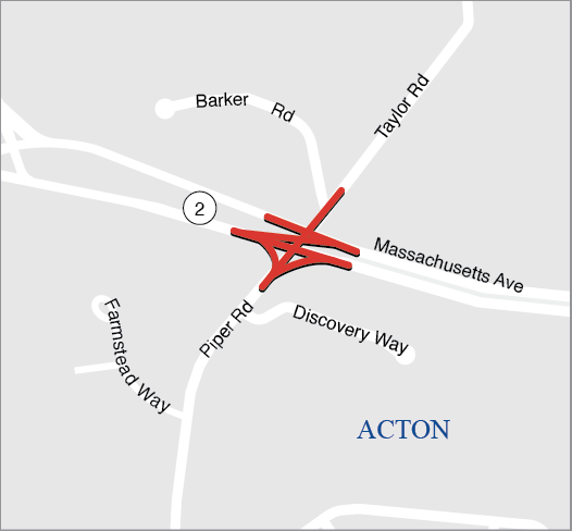 ACTON: INTERSECTION AND SIGNAL IMPROVEMENTS ON ROUTES 2 AND 111 (MASSACHUSETTS AVENUE) AT PIPER ROAD AND TAYLOR ROAD ACTON: INTERSECTION AND SIGNAL IMPROVEMENTS ON ROUTES 2 AND 111 (MASSACHUSETTS AVENUE) AT PIPER ROAD AND TAYLOR ROAD